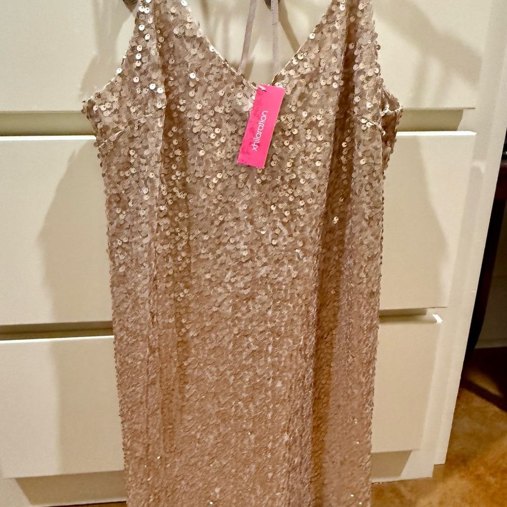 Xhilaration Gold Sequin Dress